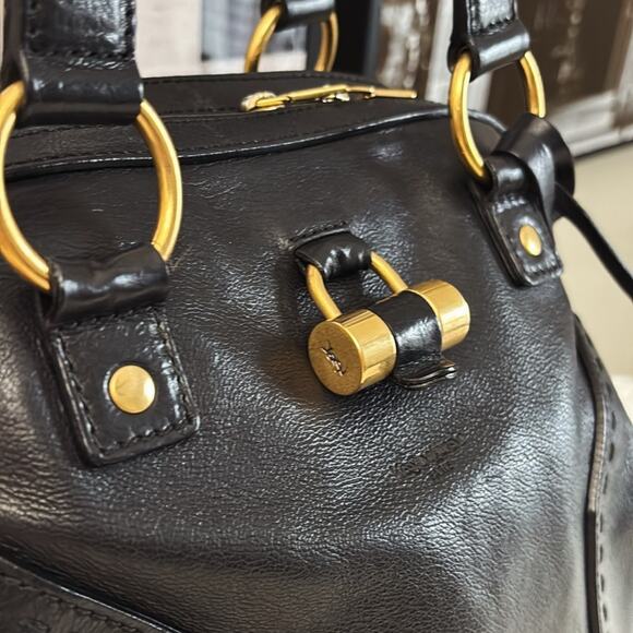 Yves Saint Laurent  Muse Handbag Black Leather - Picture 6 of 16